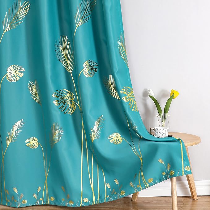 Teal Blackout Curtains 84 Inches Long, Grommet Curtains - Image 7