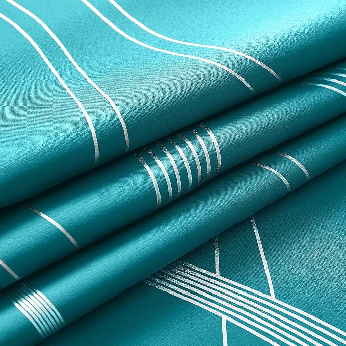 NICETOWN Room Darkening Peacock Teal Curtains - Image 9