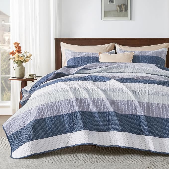 Stripe Quilt Set Cal King by Andency