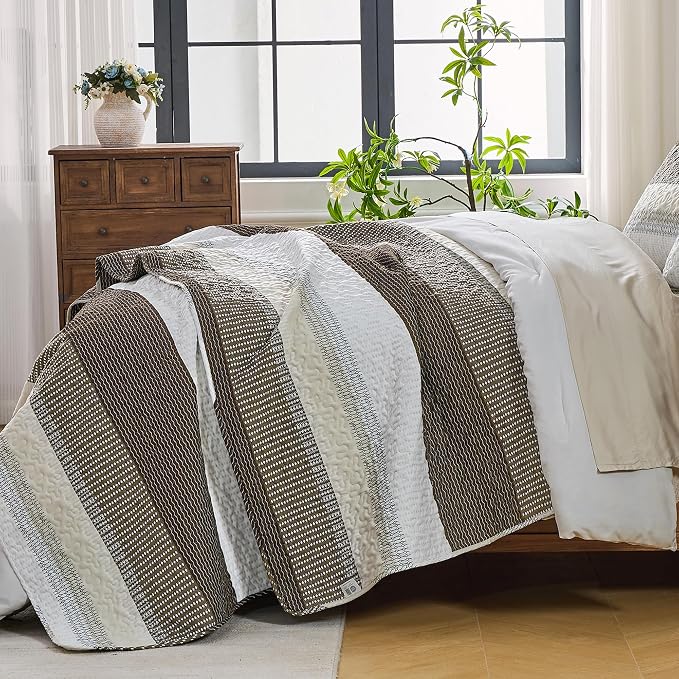King Size Quilt Set Mocha - Image 2