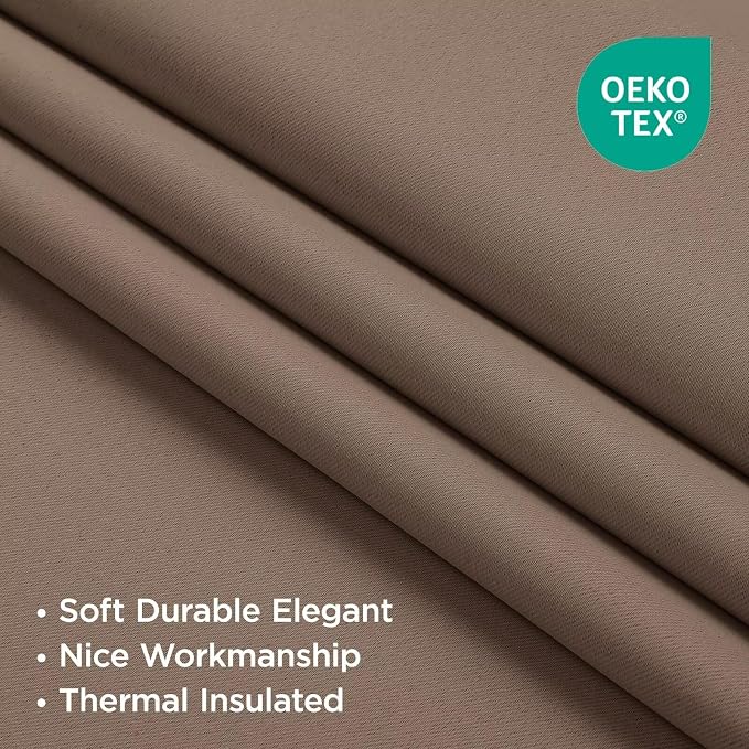 Joydeco Blackout Curtains 108 Inches Long, Thermal Insulated Black Out Curtains - Image 3