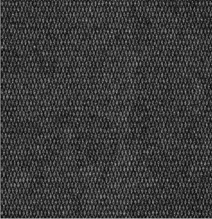 Ottomanson Mud Mat 2' x 3' - 2 Pack Entryway Rug -Non-Slip Scraper Doormat for Muddy Paws, Dirt Trapping Indoor/Outdoor Mat for High-Traffic Areas, Kitchen, Garage, Patio, Black