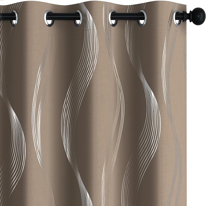 Deconovo Curtains for Living Room, Pattern Blackout Curtains 45 Inches Long | by Unknown