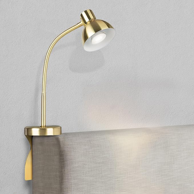 Patented Innovative Design Headboard Reading Light Pro. No Drilling Book Light by HOME