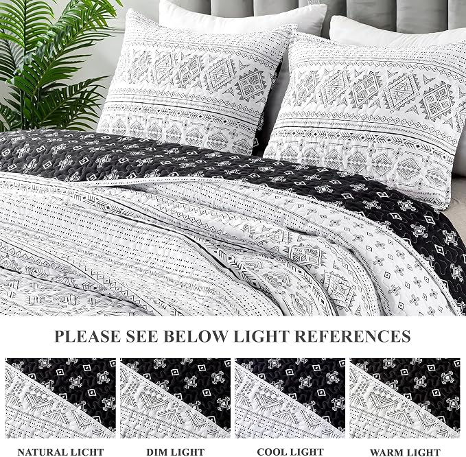 Black White Quilts Queen Size - Image 4