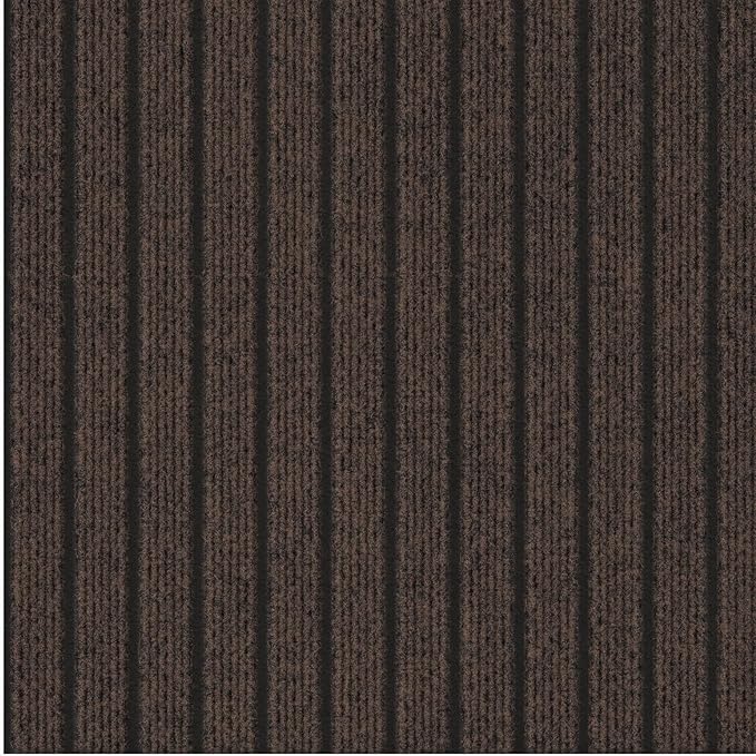 Ottomanson 2'7" x 39' Hallway Runner with Scraper Pile - Extra Durable Non-Slip Rug Mat for Indoor & Outdoor Use - Ideal for Kitchen, Entryway & Garage - High-Traffic Carpet, Brown