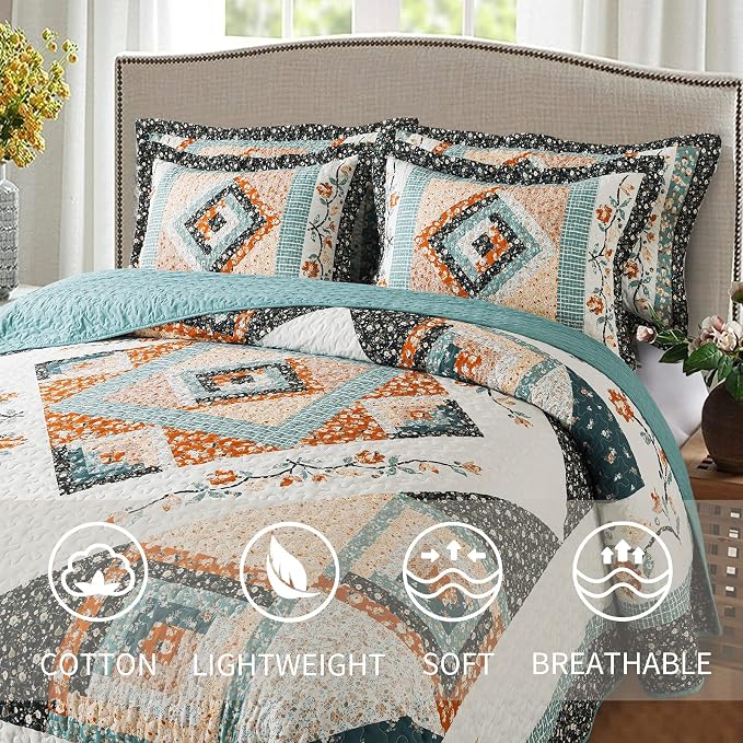 VAPUTAR Quilt Queen Size Bedding Set - Image 2