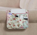 Brilliant Sunshine Pink & Green Roses Couch Armrest Cover, Armrest Organizer & by BrilliantSunshine