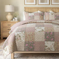 SLPR - Secret Garden Pink Patchwork Cotton Quilt Set, Twin by SLPR