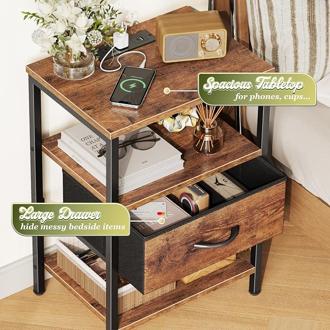 SUPERJARE Nightstand Set of 2 - Image 6