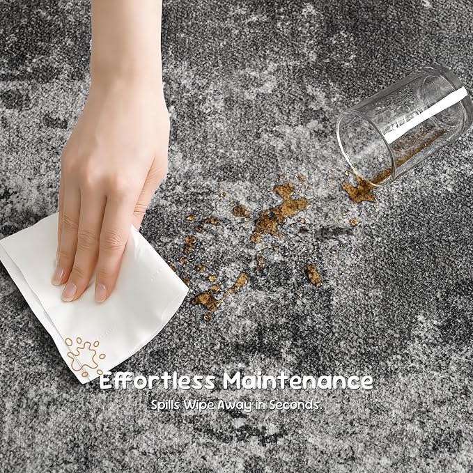 2.6x12 Black Rug Runners for Hallways Kitchen Runner Rug Non Slip Washable - Image 7