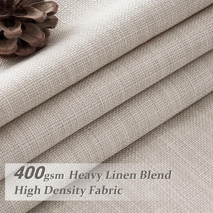 Greyish Beige Blackout Patio Sliding Door Curtains 92 Inches Long 2 Panels - Image 2
