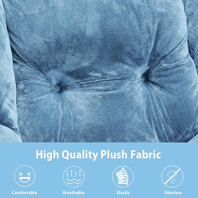 Youtanic Lazy Chair with Folding Ottoman, Accent Chair Plush Upholstered with - Image 9