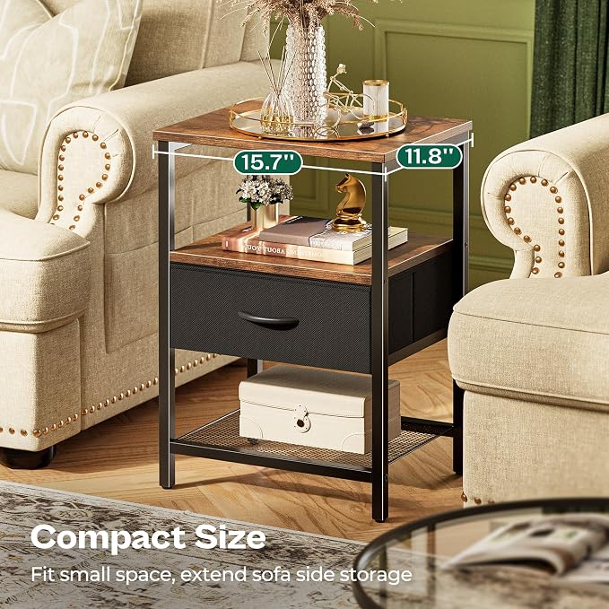Huuger Nightstand Set of 2, Night Stand - Image 5