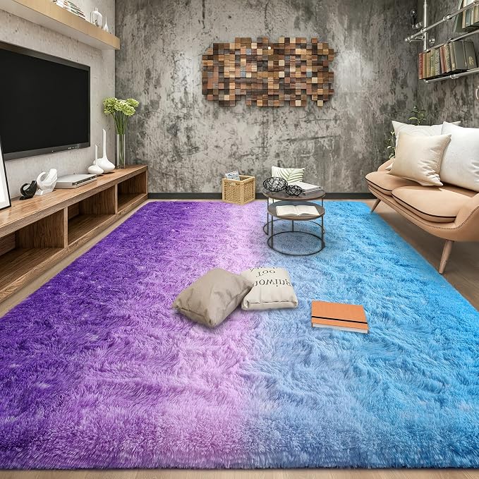 Soft Fluffy Rugs for Bedroom, 4x6 Area Rug for Living Room, Modern Shaggy Room - Image 3