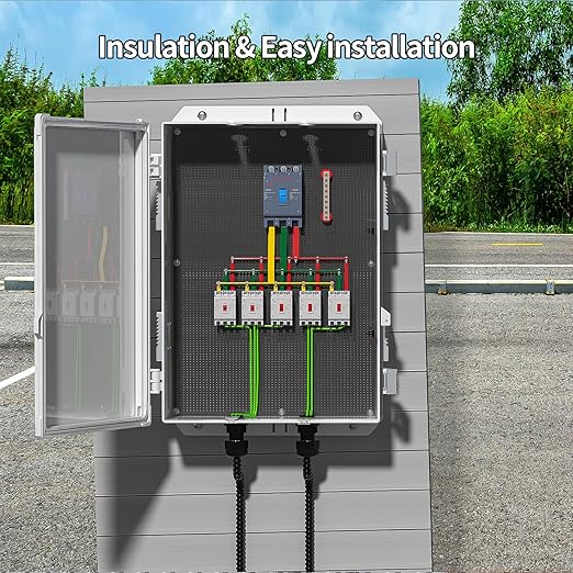 Namunanee Outdoor Electrical Junction Box, ABS Water Resistant Enclosure with Internal Mounting Panel & Hinged Cover, 15.7" H* 11" L* 5.9" W