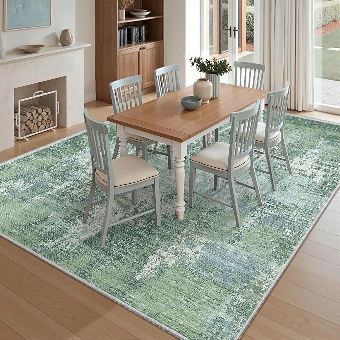 6x9 Area Rugs, Abstract Washable Rugs - Image 5