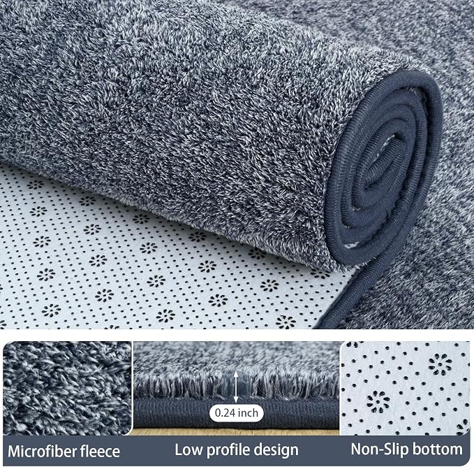 2x10 Runner Rug for Hallway, Long Runner Rugs Non Slip, Non Slip Backing - Image 2