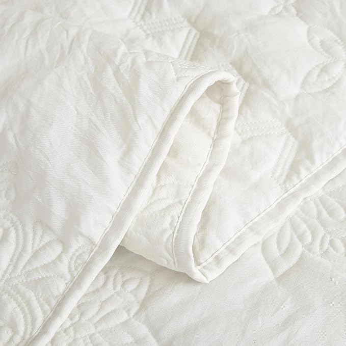 Boho Ivory Quilt Twin Size Bedding Sets - Image 5
