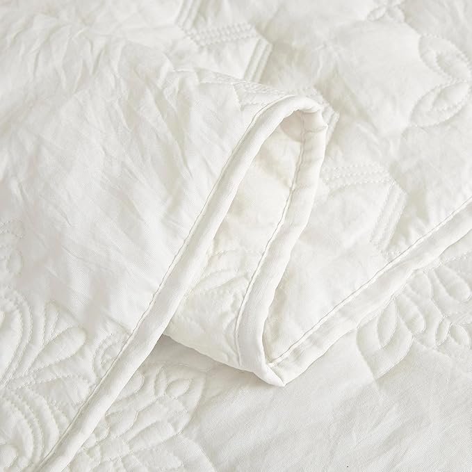 Boho Ivory Quilt King Size Bedding Sets - Image 5