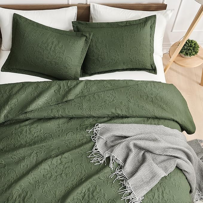 Hansleep Olive Green Quilt Queen Size - Image 8