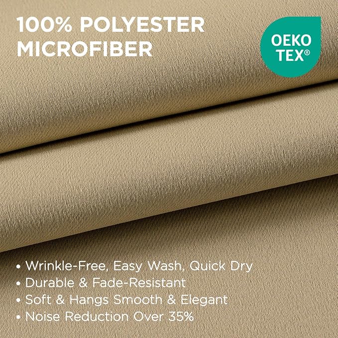 Joydeco Long Blackout Curtains for Bedroom 108 Inch 2 Panels - Image 2