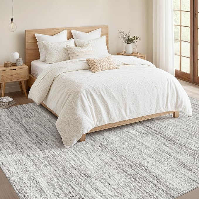 Nakagishi 6X9 Area Rugs Living Room: Washable Large Vintage Rug Neutral - Image 5