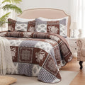 Full/Queen Size Quilt Set 3 Pieces Lightweight Reversible Bedspread-90''x98'' by LEAONME