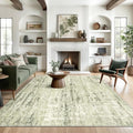 7x9 Area Rug, Abstract Washable Area Rugs by Valenrug