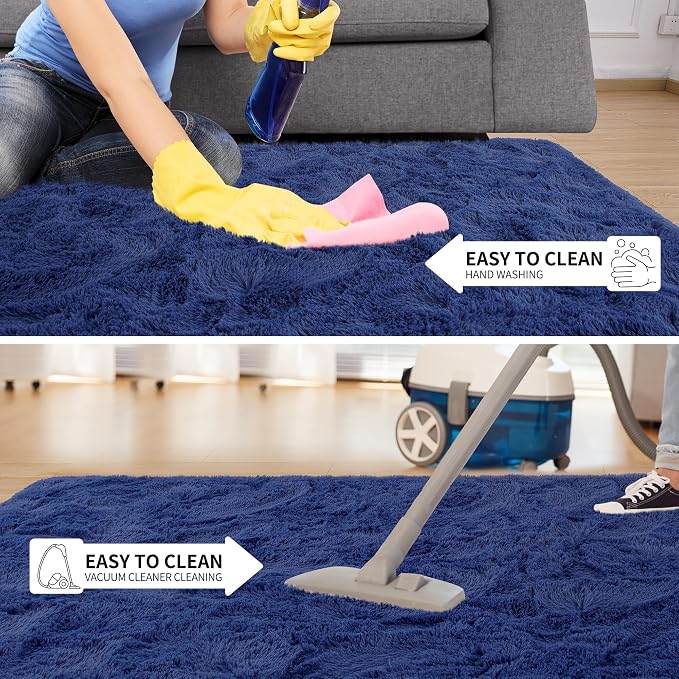 Fluffy Large Rugs for Living Room, Shag Area Rug 6x9 Soft Carpet for Bedroom - Image 7