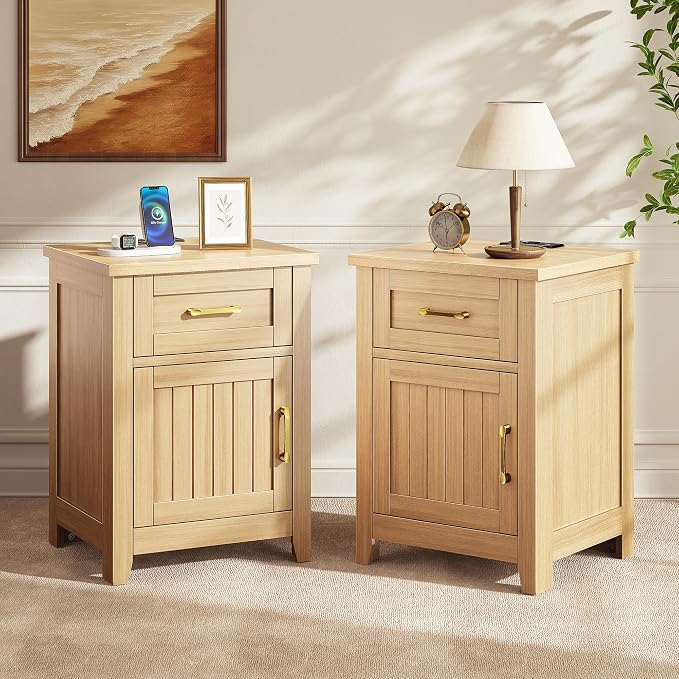 Decofy Farmhouse Nightstand by Decofy