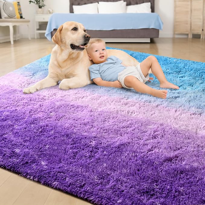 Fluffy Large Rugs for Living Room, Area Rug 6x9 Soft Carpet for Bedroom - Image 4