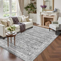 Latte&Fog 5x7 Grey Rugs for Living Room, Vintage Washable Bedroom Area Rug | by LatteFog