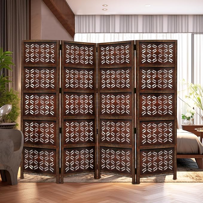COTTON CRAFT Room Divider Wood Screen - Image 2