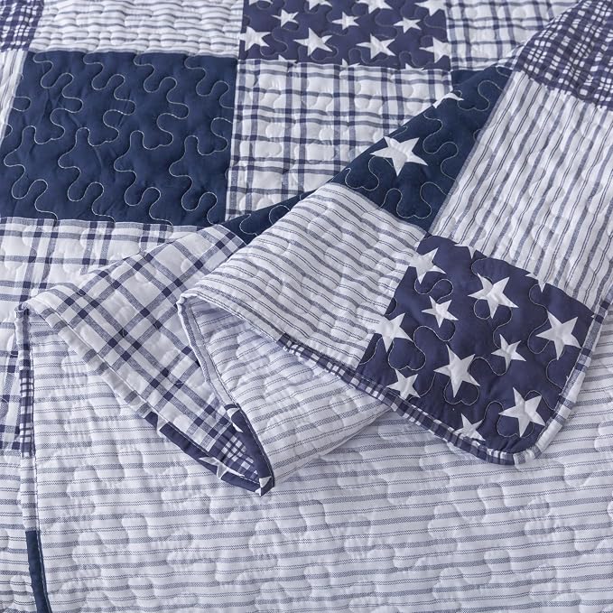 SLPR - Americana Patriotic Quilt Set, Star Bedding, Queen - Image 7