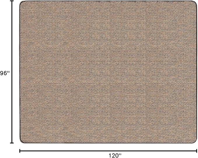 House, Home and More Skid-Resistant Carpet Indoor Area Rug Floor Mat - Black Ripple - 8 Ft X 10 Ft - Non Slip Rubber Backing, Stain Resistant, Dog Friendly, Living Room Bedroom Kitchen Entryway