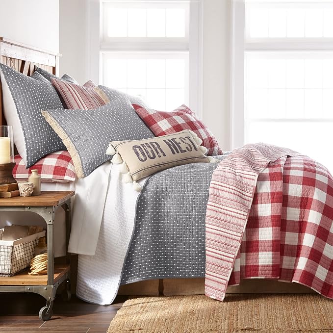 Levtex Home Cross Stitch Reversible Twin XL/Twin Quilt Set - Image 2