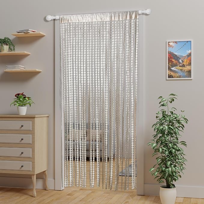 Vintage Copper Coin Pattern Door Curtain - Image 8