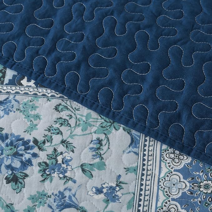 Etwel Cotton Patchwork California King Quilt Set - Image 9