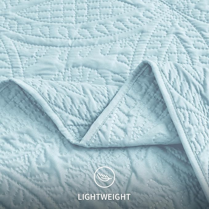 Love's cabin Quilts for Queen Bed Spa-Blue Bedspreads - Image 6