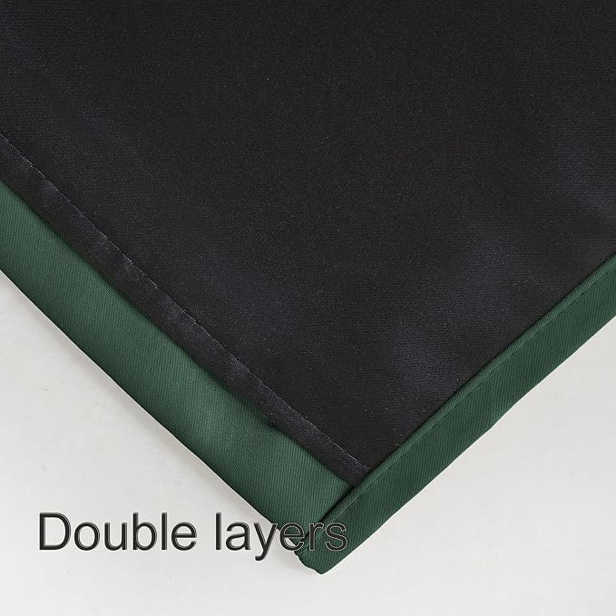 100% Blackout Curtains 52 x 72 Inch/Green Curtains 2 Panels - Image 7