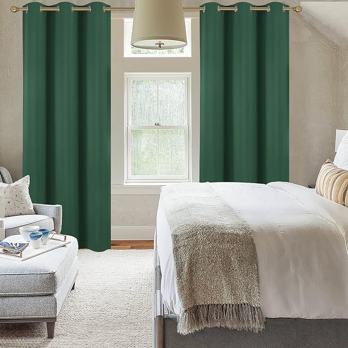 Diraysid Green Grommet Blackout Curtains - Image 4