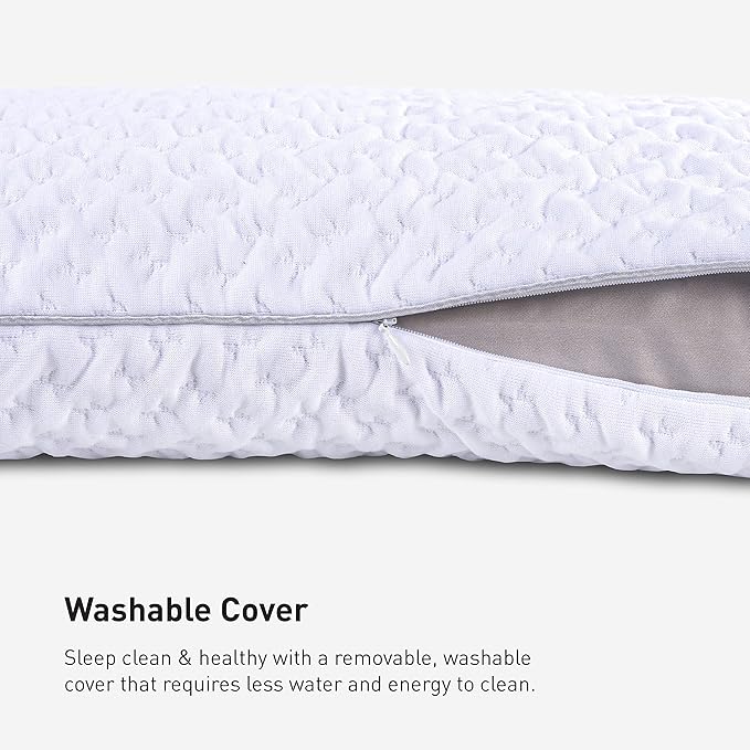 Bedgear Balance Performance Pillow – 0.0 - Moisture Wicking Bed Pillow for All Sleep Positions - Medium Firmness Bed Pillow - Washable Removable Cover – 20" W x 26" L x 4.75" H