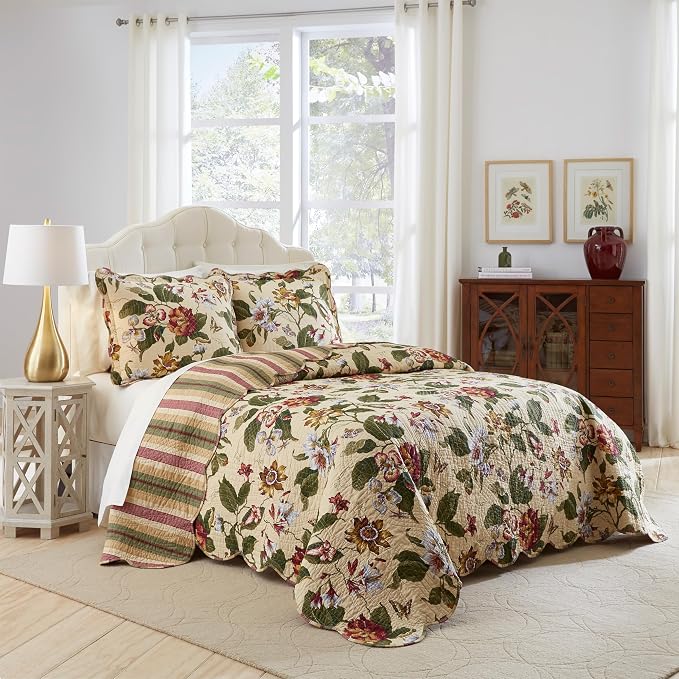 Waverly Laurel Spring 3-Piece Quilt Set – Full/Queen by Waverly