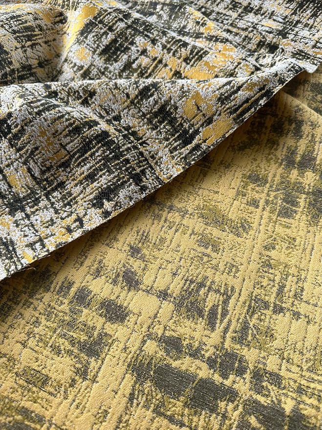 OctoRose 3 Side Zipper Upholstery Thick Linen Tweed-Yellow, Full Size Futon Cover Sofa DayBed Mattress Slipcover (Tweed-Yellow, Full Size)