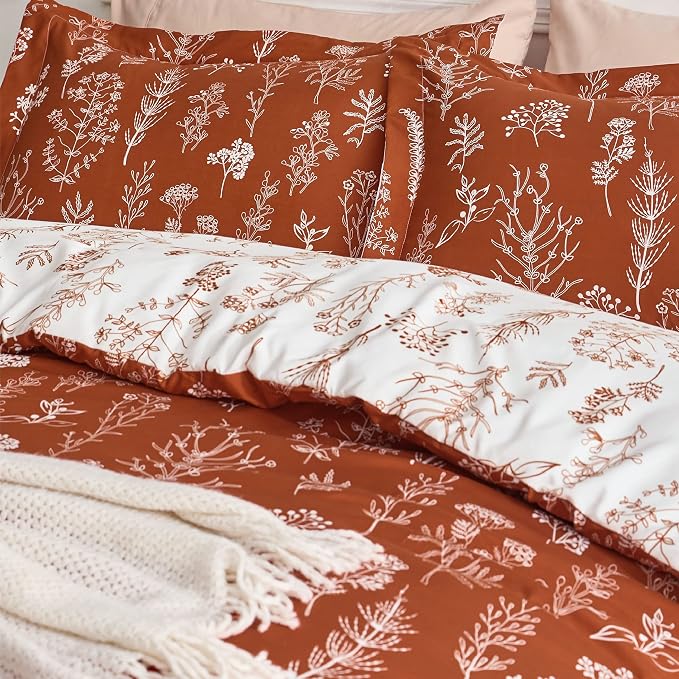 Bedsure Terracotta King Comforter Set - Image 4