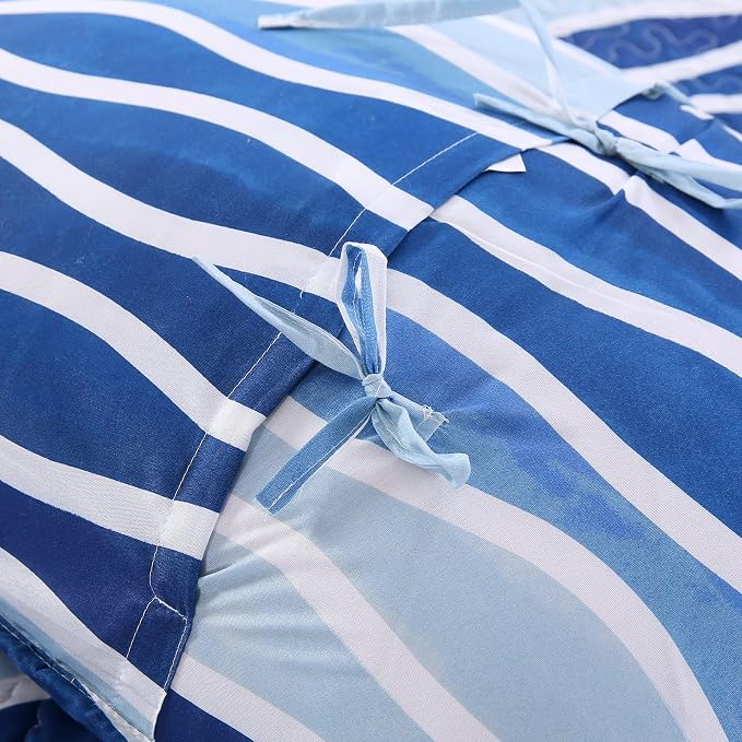 SLPR - Blue Wave Coastal Quilt Set, Nautical Bedding, Twin - Image 4