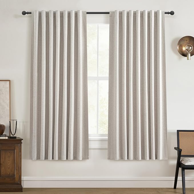QJmydeco 48 Inch Curtains Sunblock Curtains by QJMYDECO