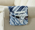 Brilliant Sunshine Blue Grey Stripes Couch Armrest Cover, Armrest Organizer & by BrilliantSunshine
