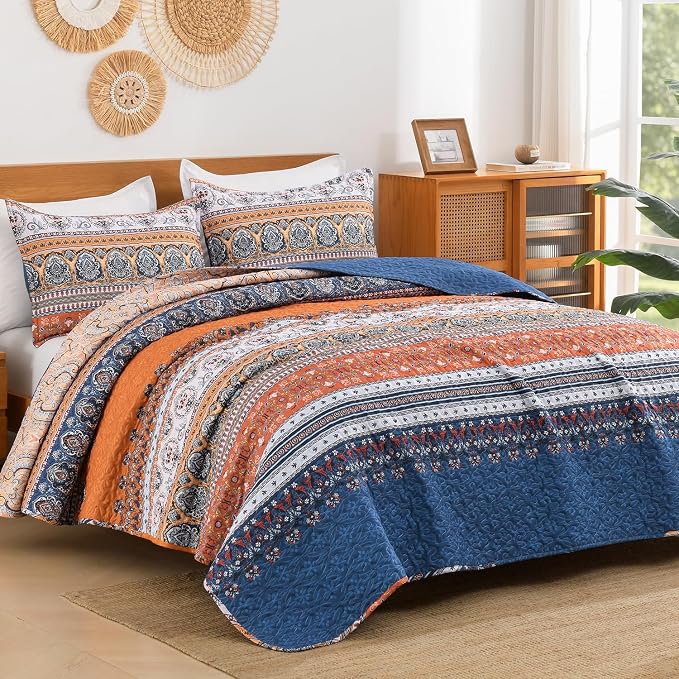Blue Orange Quilts Queen Size - Image 2